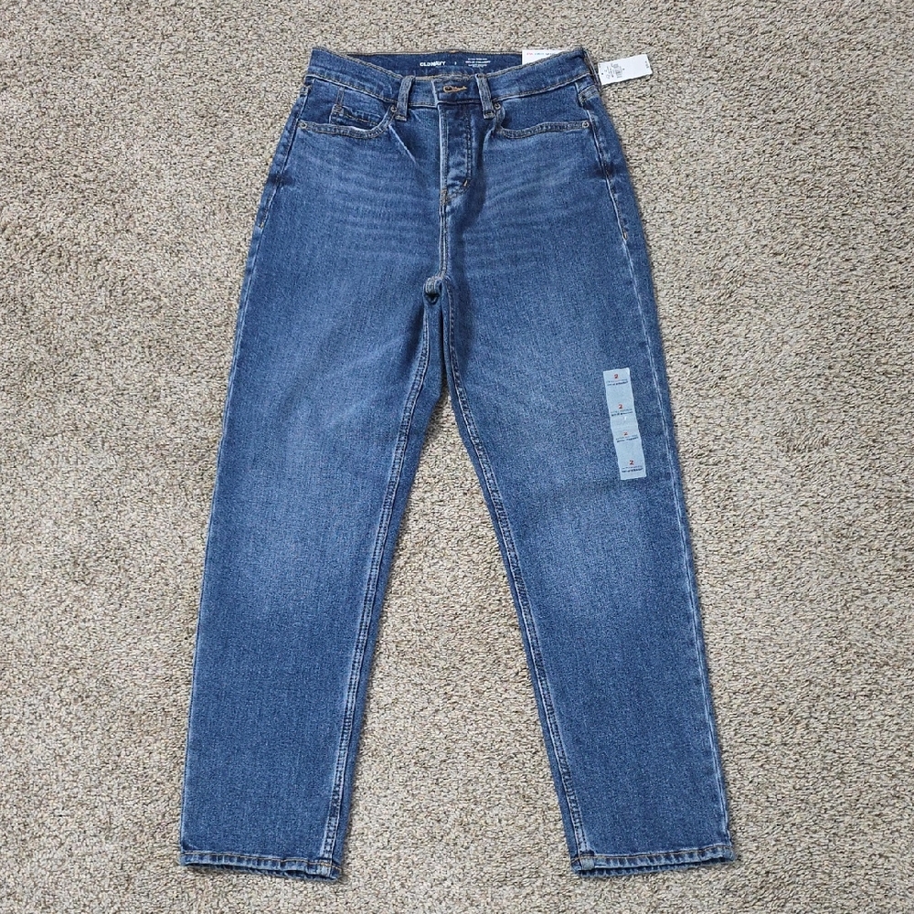 Old Navy Sky-Hi Straight Blue Jeans